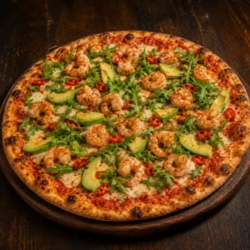 Fiery Prawn Gourmet Pizza